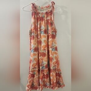 Floral‎ Sleeveless Women's Dress, Size Large.